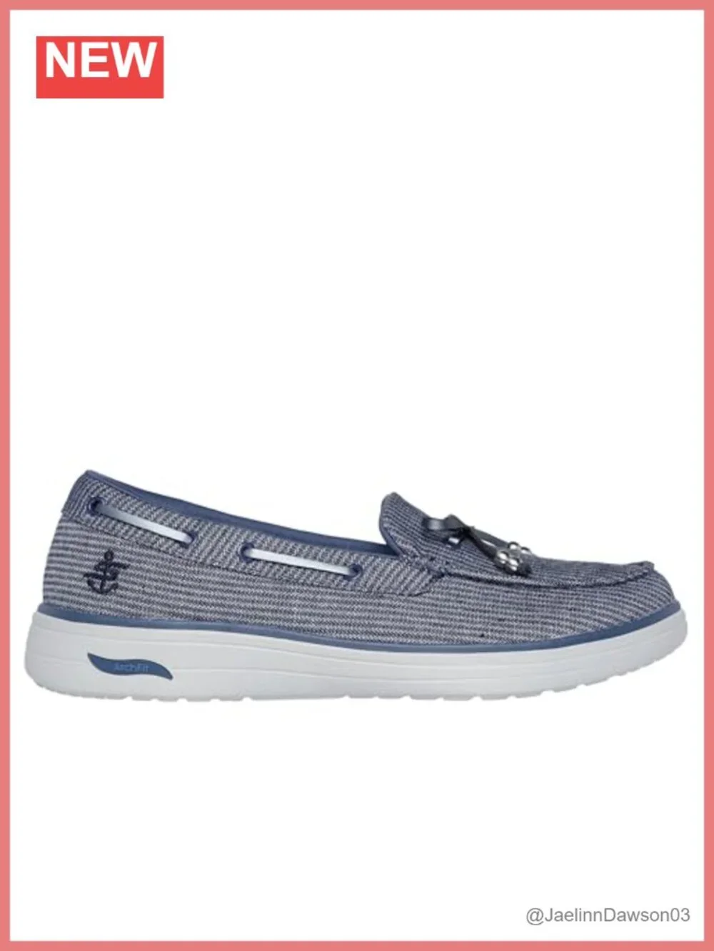 Skechers Women's On-the-go Nautical Loafer Canvas Boat Shoes